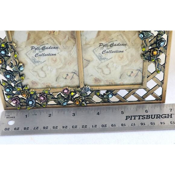 PICTURE FRAME-Vintage Matson Peti Cadeau Collection-Metal-Double (unmarked) - Picture 8 of 15